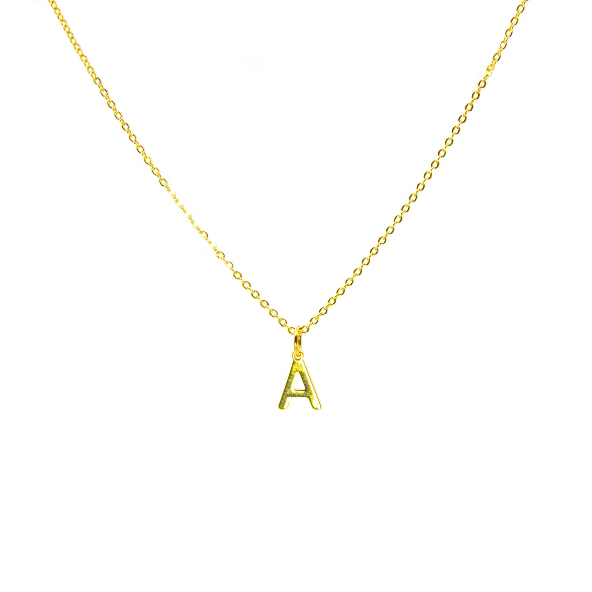 Collar Iniciales Baño en Oro